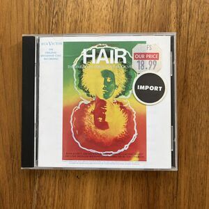 Hair Original Broadway Cast Recording CD Book and Lyrics 1988 BMG 1150-2-RC